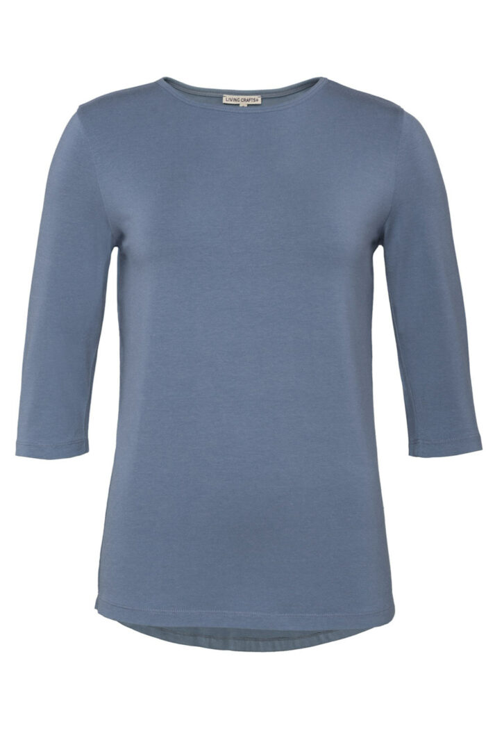 Lavendelblauwe top modal biokatoen