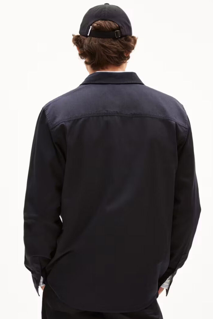 Donkerblauw overhemd tencel-biokatoen - Afbeelding 2
