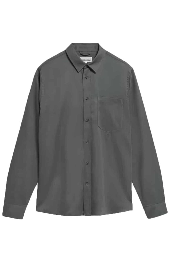 Grijs overhemd Tencel biokatoen