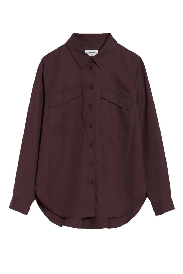 Wijde blouse van tencel