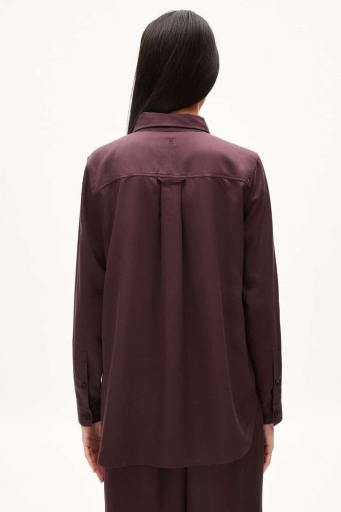 Wijde blouse van tencel - Afbeelding 3