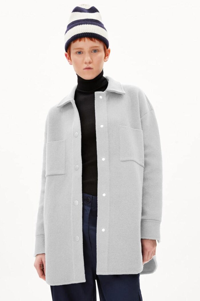 Wollen overshirt grijs melee - Afbeelding 2