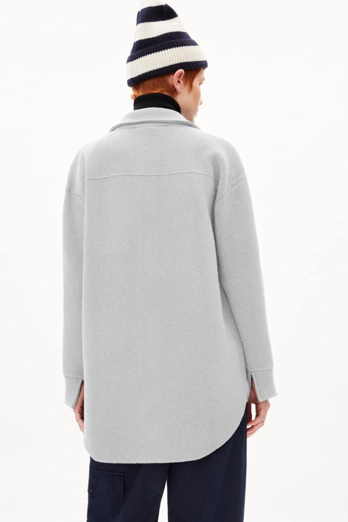 Wollen overshirt grijs melee - Afbeelding 3