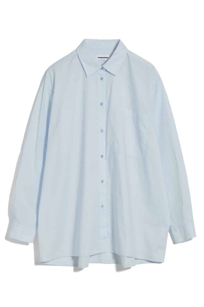 Wijde blouse lichtblauw
