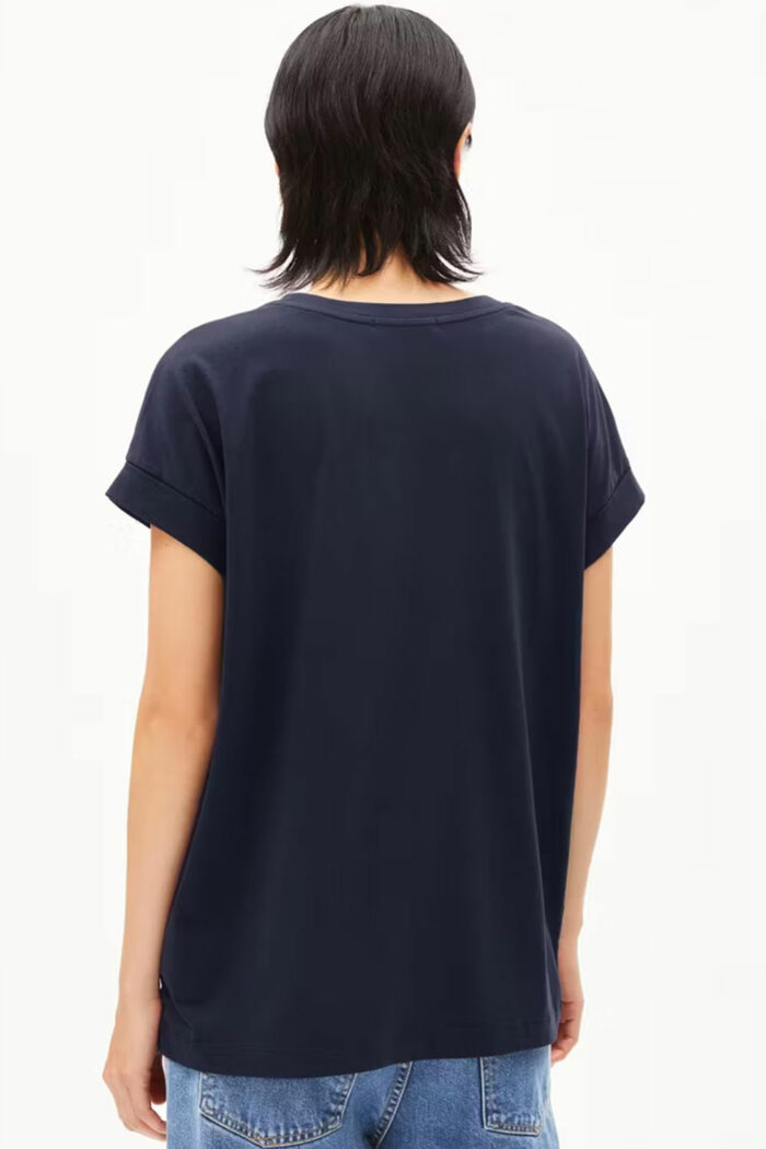 T-shirt ronde hals donkerblauw - Afbeelding 2