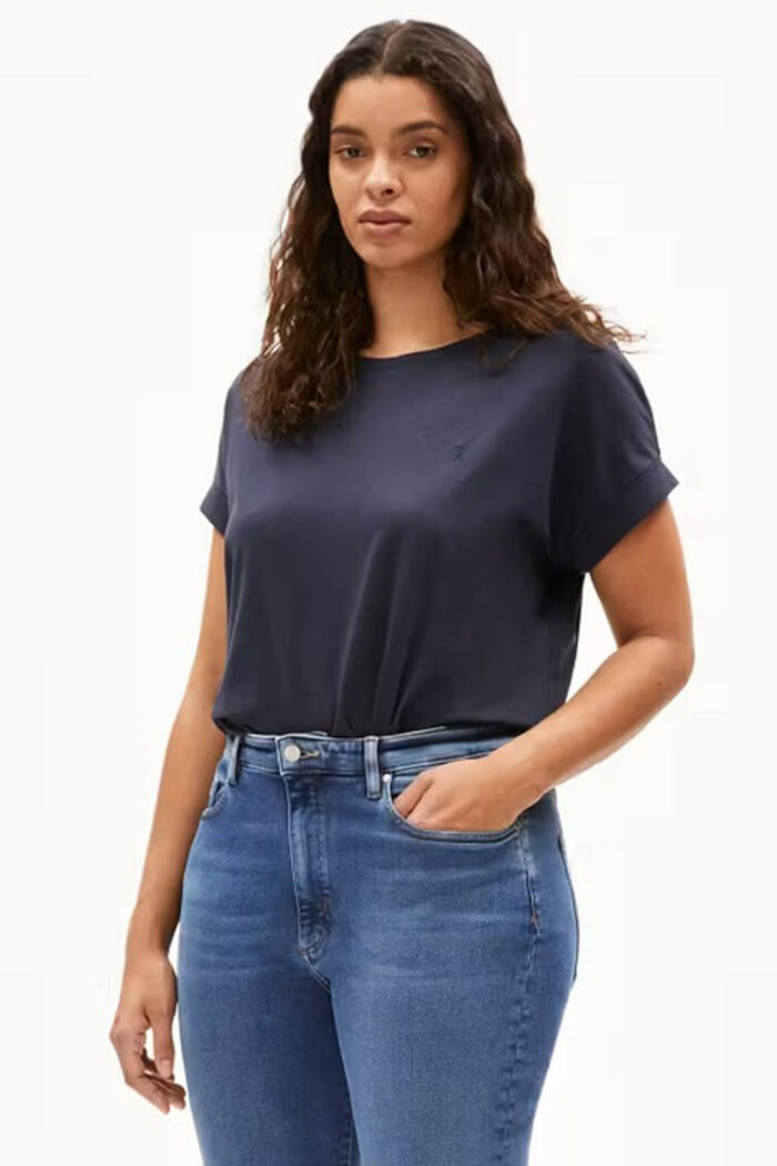 T-shirt ronde hals donkerblauw