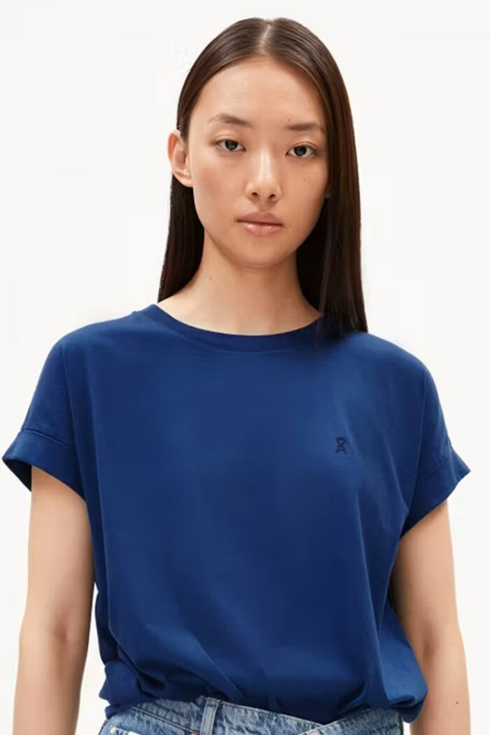 T-shirt ronde hals blauw