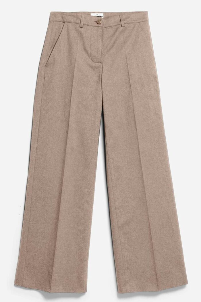 Pantalon biokatoen zandkleurig