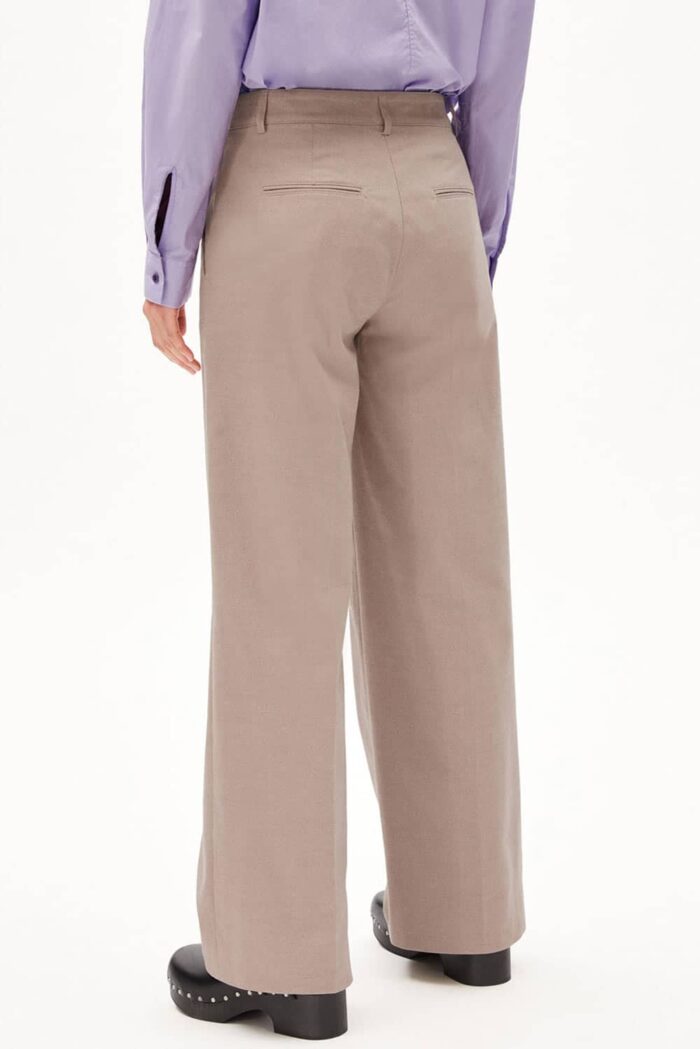 Pantalon biokatoen zandkleurig - Afbeelding 3