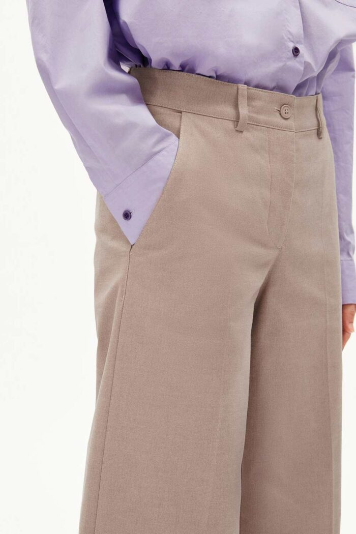 Pantalon biokatoen zandkleurig - Afbeelding 4