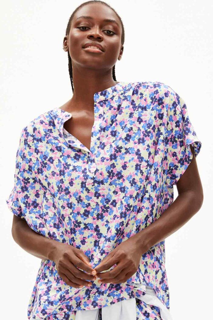 Tencel blouse bloemetjes