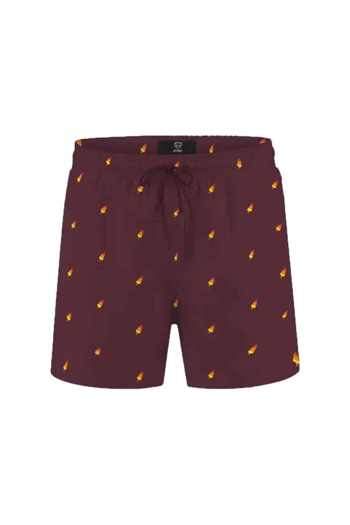 Zwemshort Raket bordeauxrood
