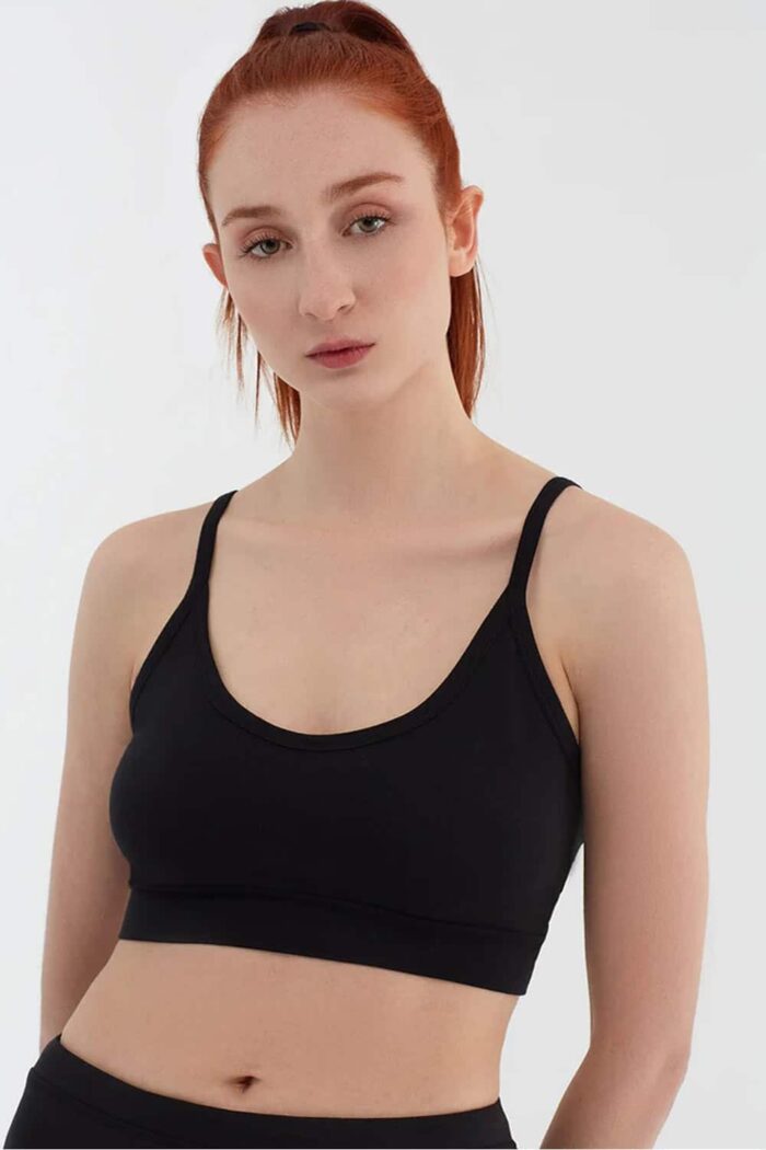 Bustier met brede onderrand zwart - Afbeelding 2