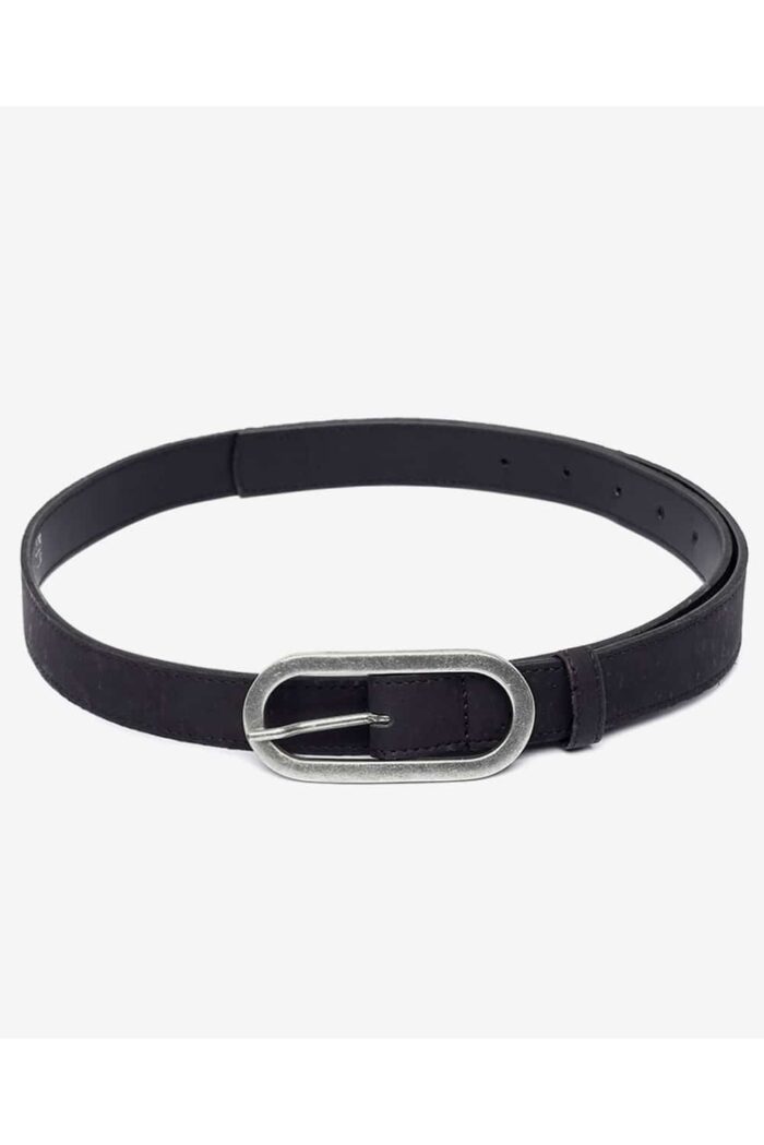 Vegan riem kurk 2,5 cm zwart