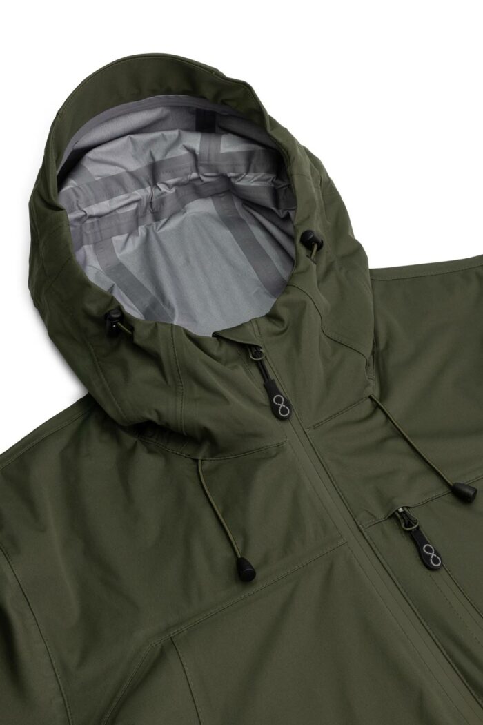 Wind- en waterdichte heren regenjas van gerecycled polyester groen - Afbeelding 4