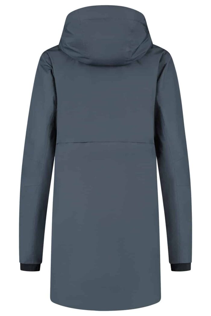 Ademende regenjas/parka gerecycled polyester donkerblauw - Afbeelding 2