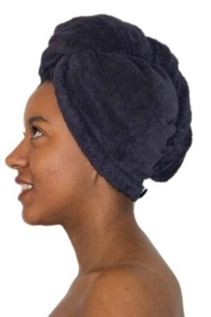 Haarhanddoek antraciet