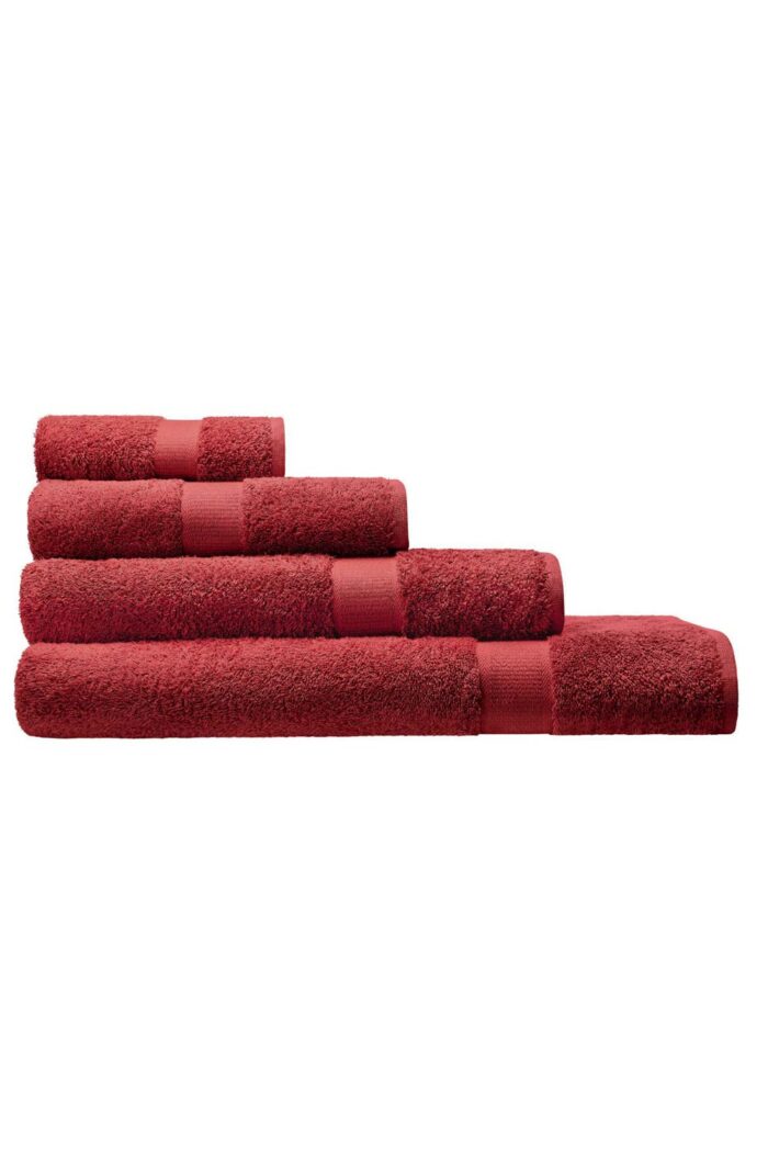 Badtextiel biokatoen rood