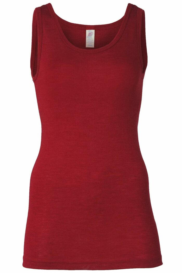 Dameshemd wol zijde rood