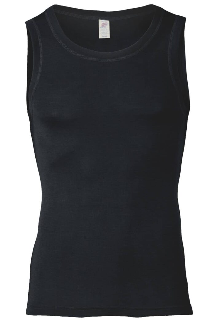 Herensinglet wol zijde zwart