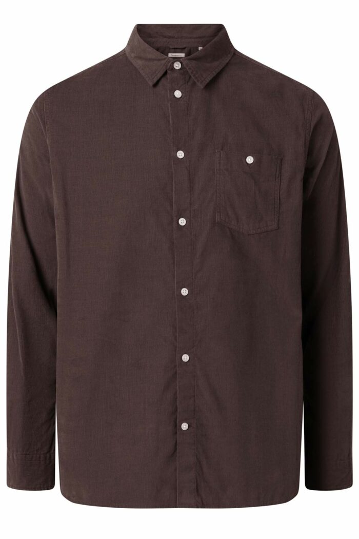 Bruin corduroy overhemd