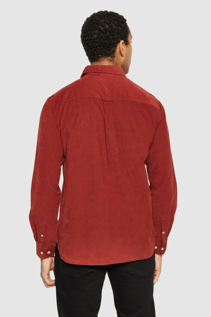Oranjebruin corduroy overhemd - Afbeelding 3