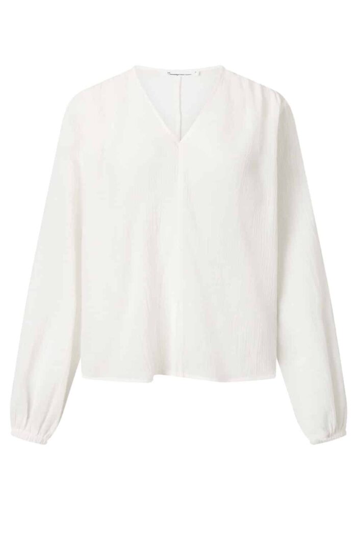Dunne crepe blouse wit - Afbeelding 3