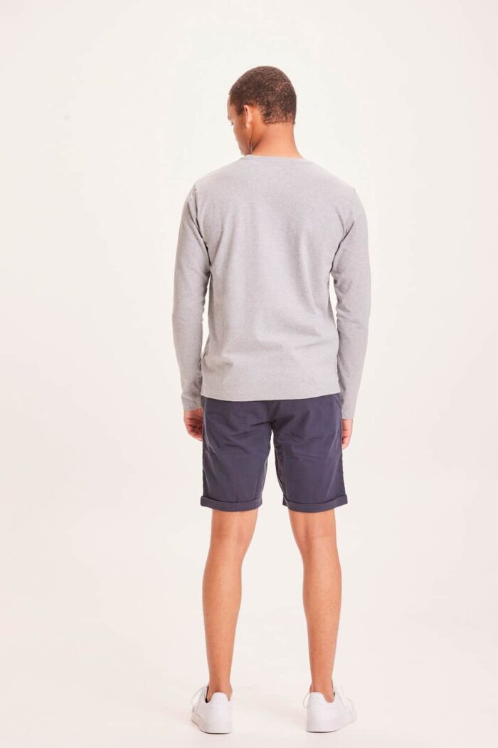 Korte broek donkerblauw biokatoen met stretch - Afbeelding 2