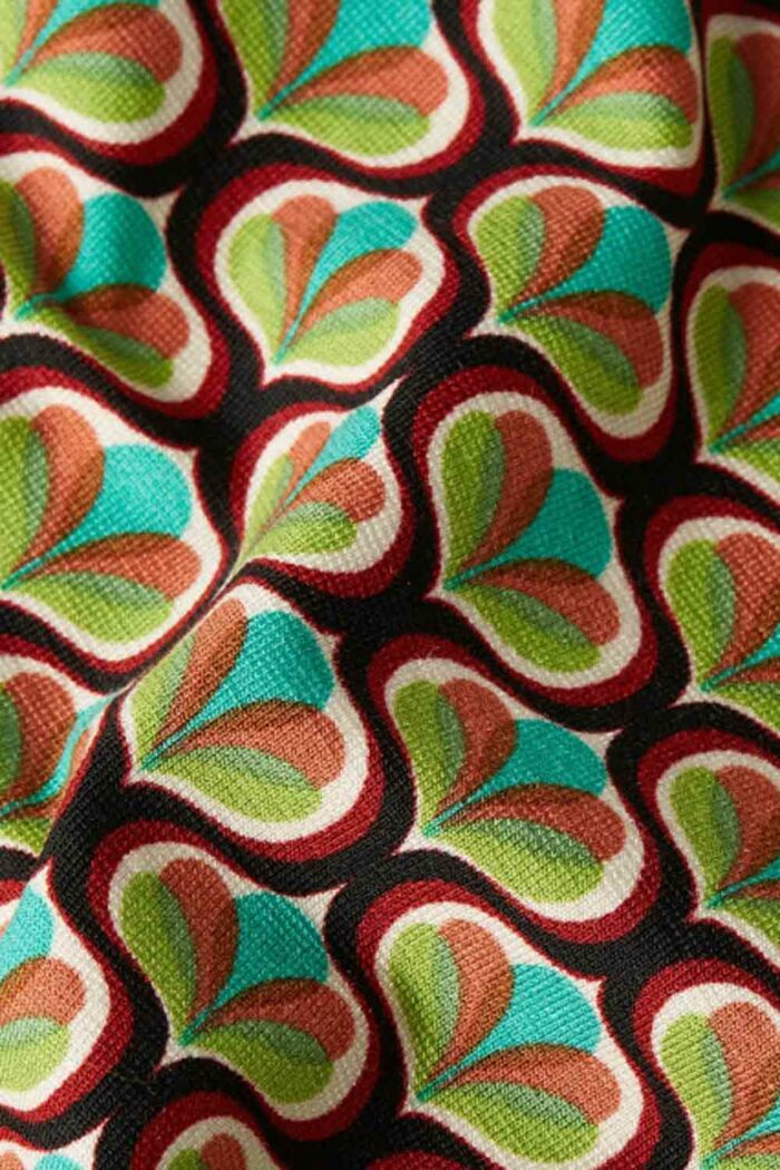 Jurk korte mouw en retroprint - Afbeelding 4