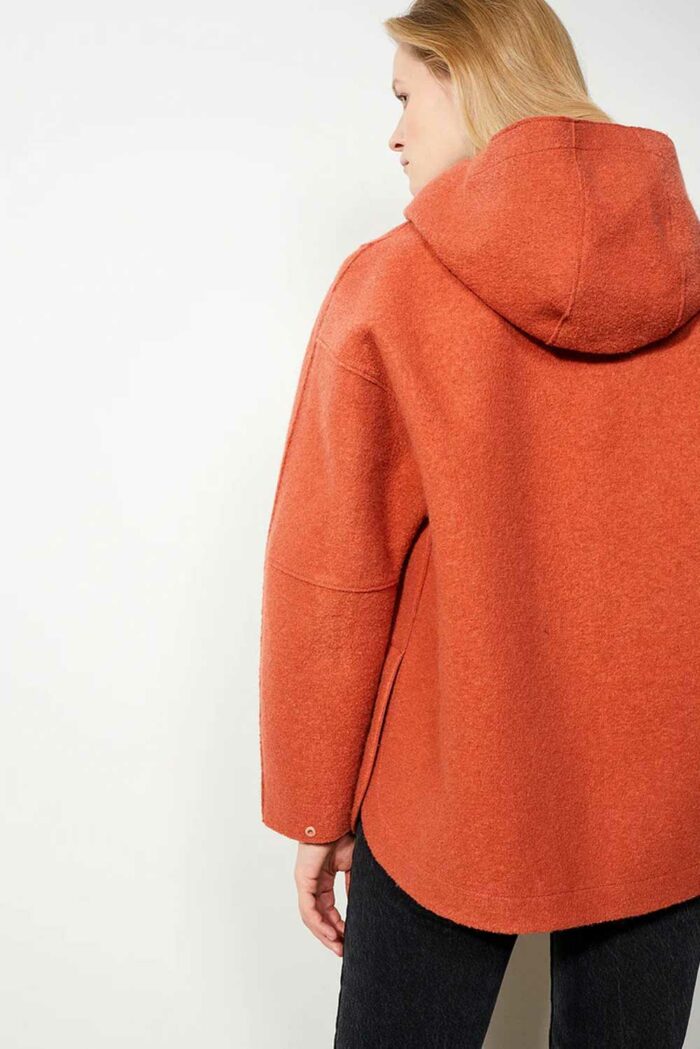 Kort winterjack wol oranje - Afbeelding 3