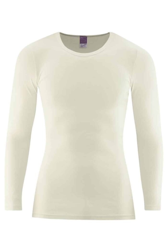 Lange mouwen shirt biokatoen natuur