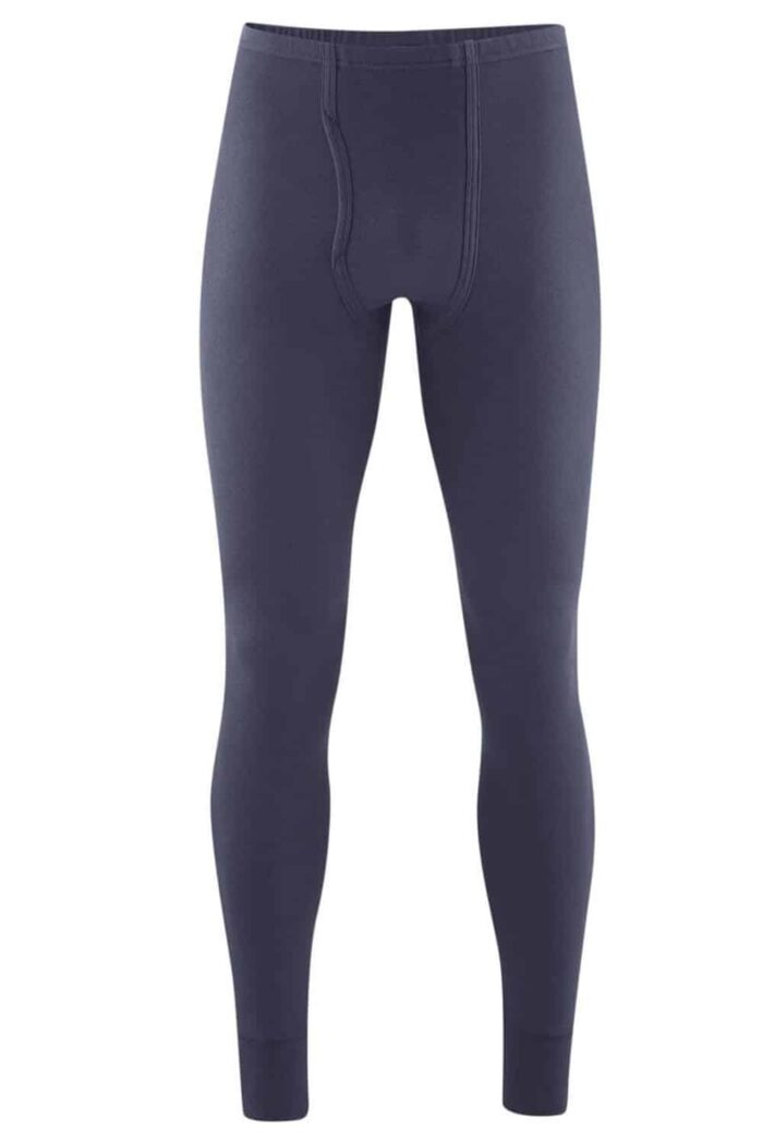 Lange onderbroek 100% biokatoen donkerblauw