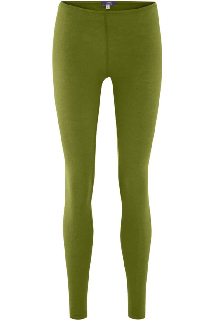 Legging wol en biokatoen groen