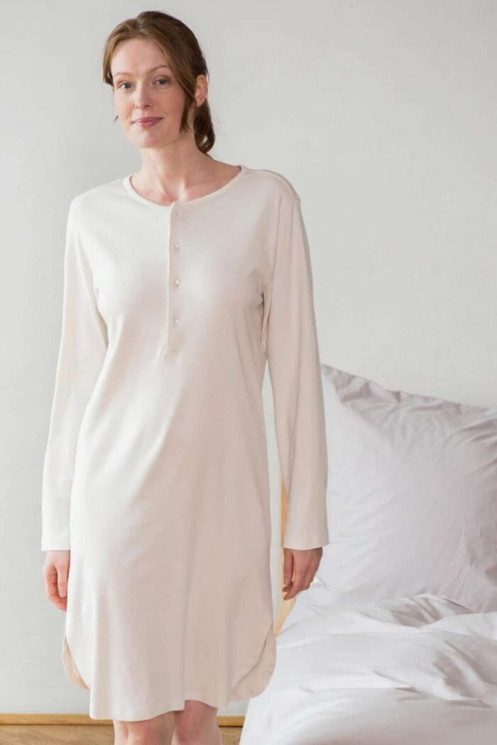 Nachthemd unisex off-white - Afbeelding 2