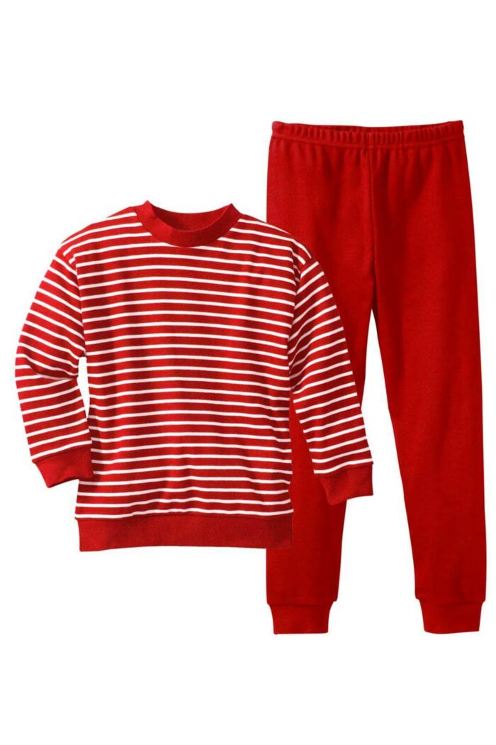 Kinderpyjama streep rood
