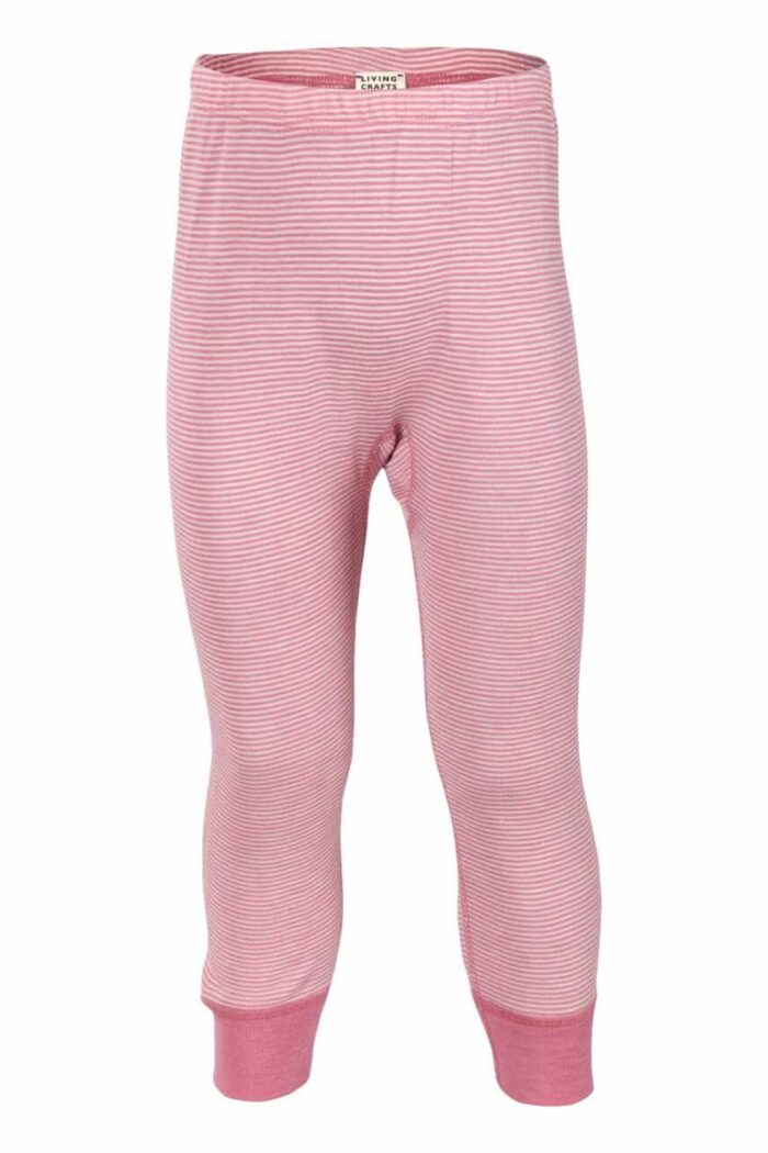 Kinderlegging wol-zijde roze streep