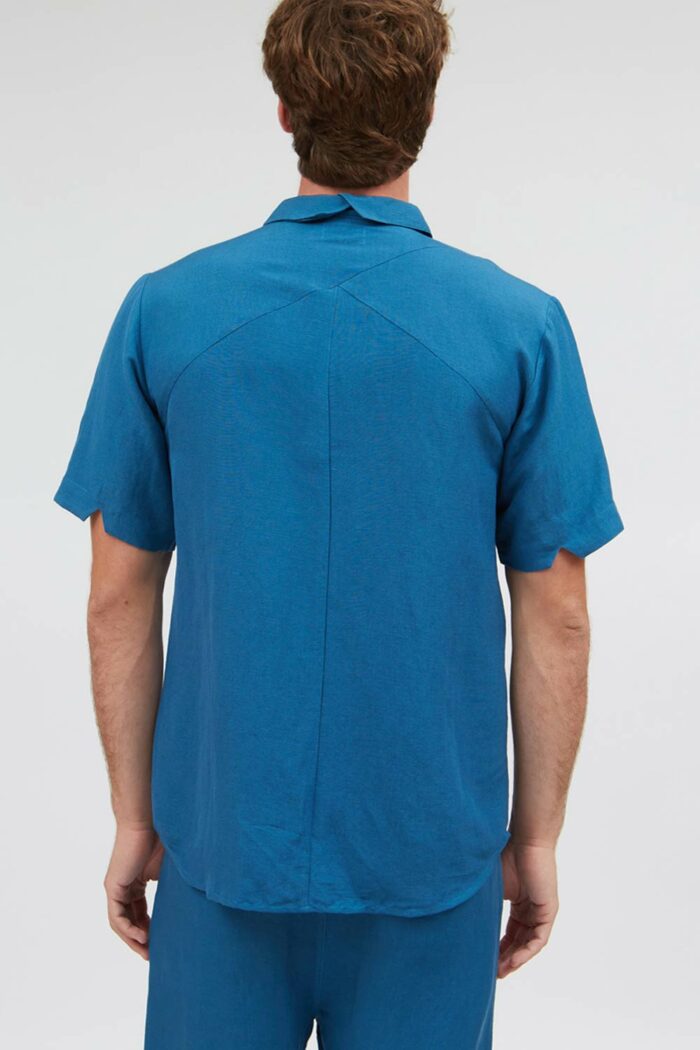 Overhemd korte mouw linnen met Ecoliva viscose - Afbeelding 3