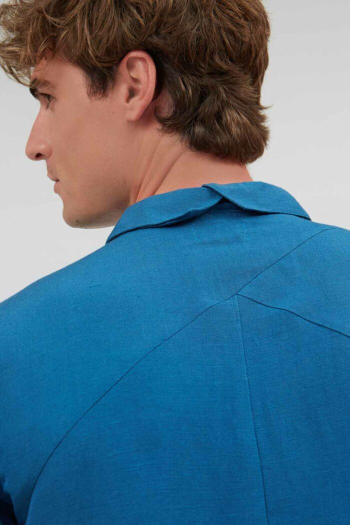 Overhemd korte mouw linnen met Ecoliva viscose - Afbeelding 4
