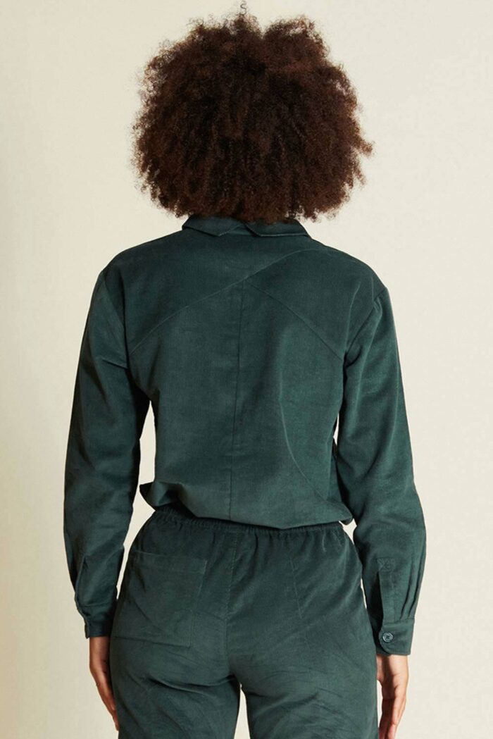 Unisex riboverhemd groen - Afbeelding 3
