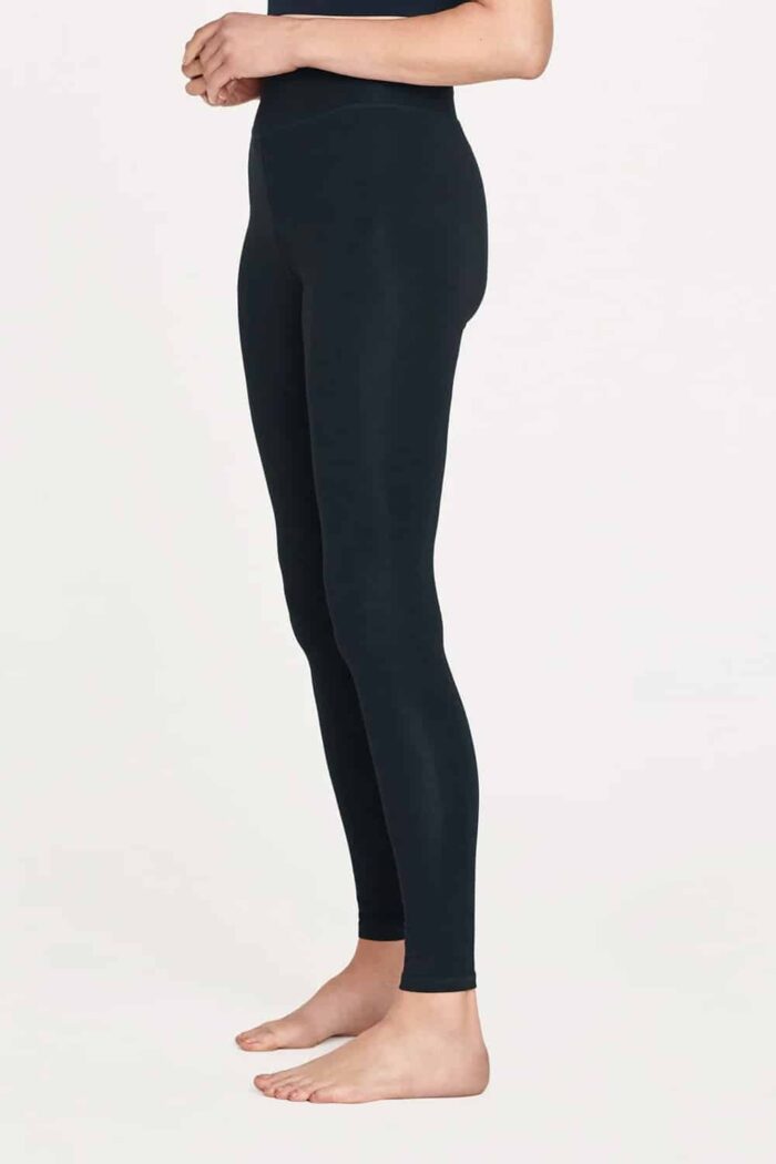 Basic dikke legging bamboe/biokatoen donkerblauw