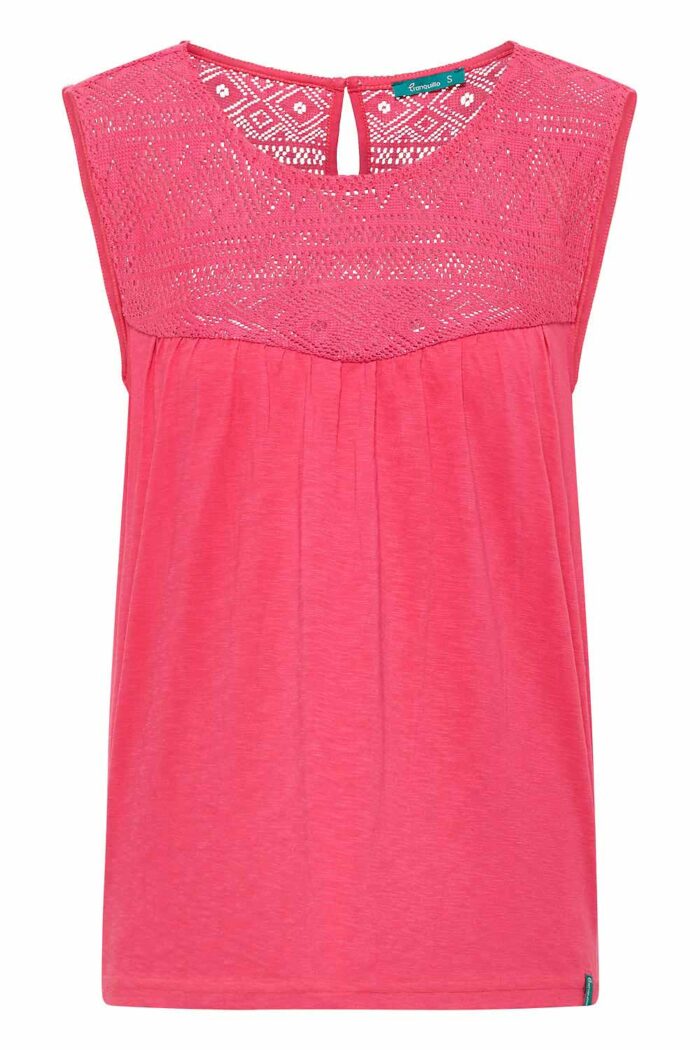 Topje met kant roze