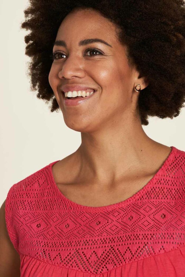 Topje met kant roze - Afbeelding 4