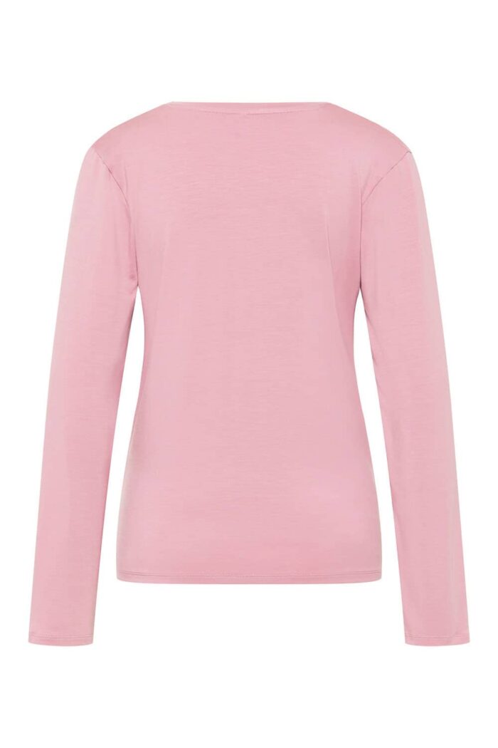 Basic v-hals shirt tencel licht roze - Afbeelding 2