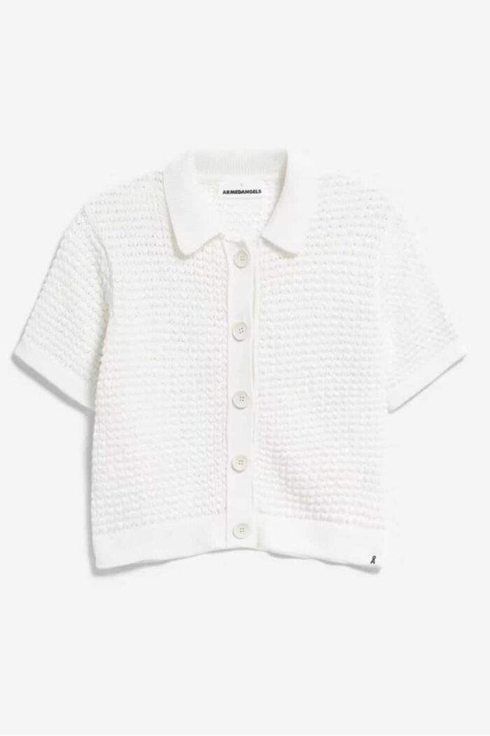 Gebreid off-white vestje biokatoen - Afbeelding 2