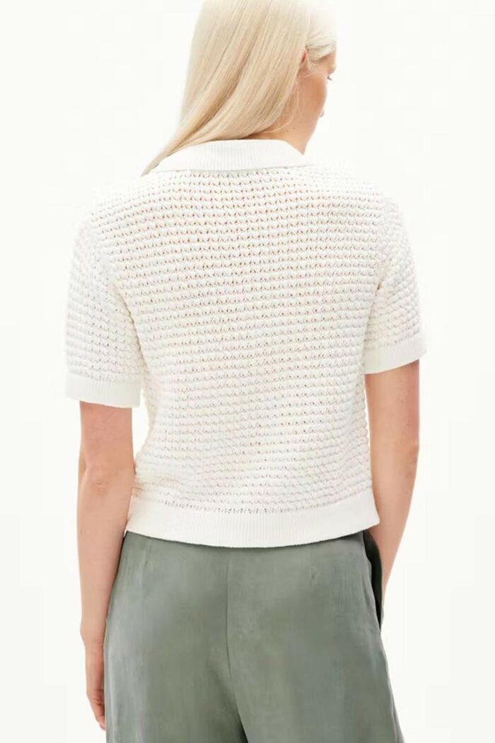 Gebreid off-white vestje biokatoen - Afbeelding 3