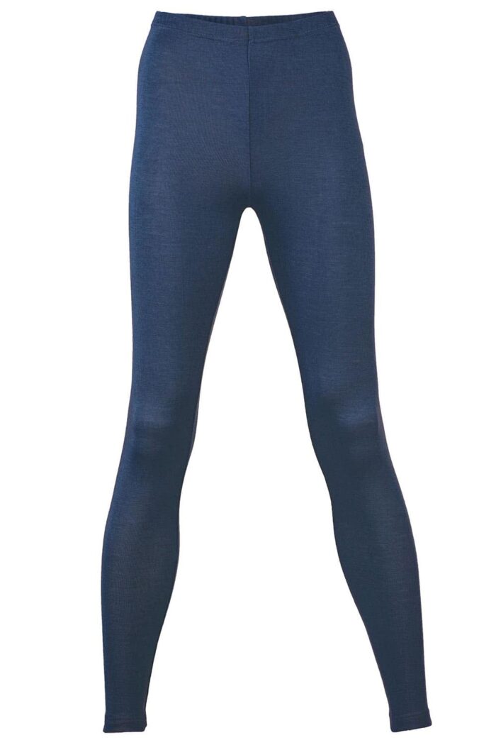 Legging wol-zijde donkerblauw