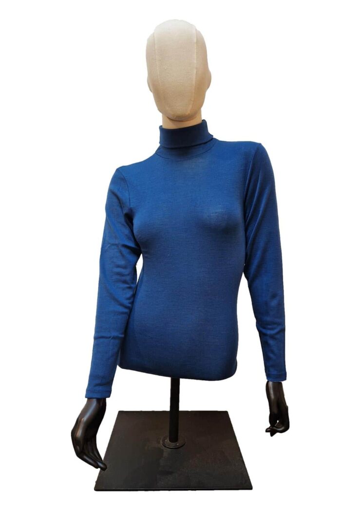 Colshirt wolzijde blauw