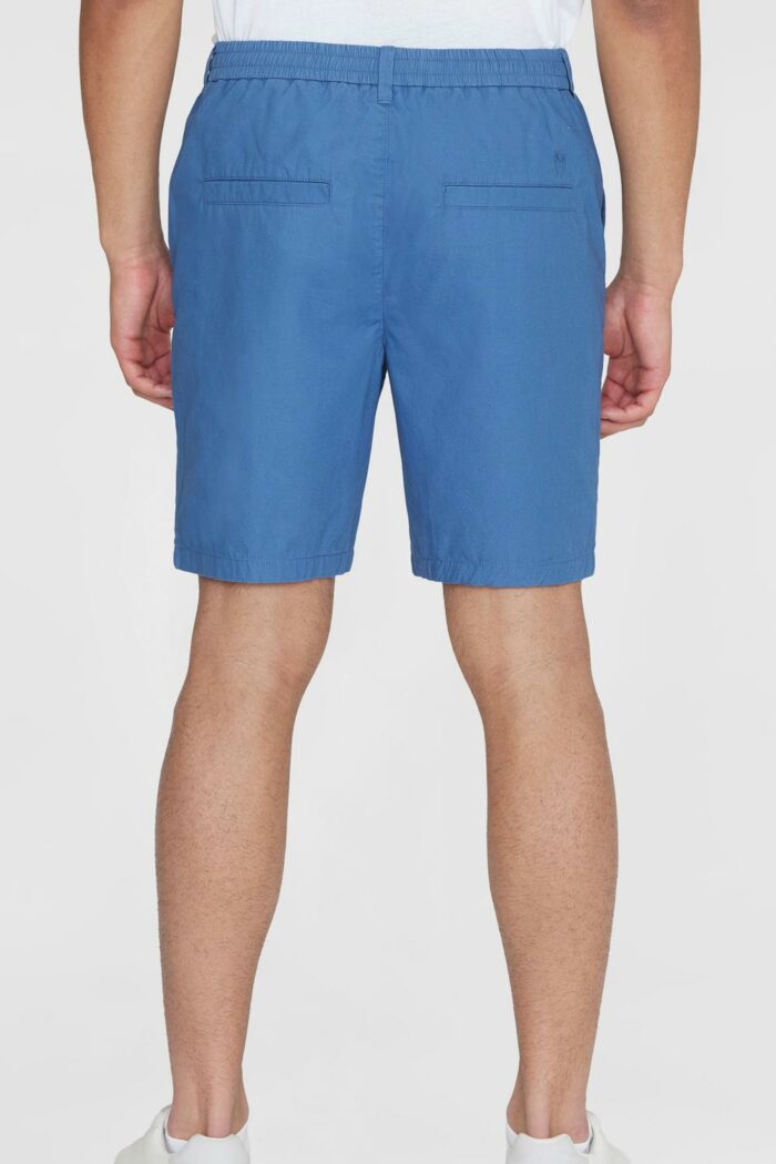 Korte broek met elastiek in de taille blauw - Afbeelding 3