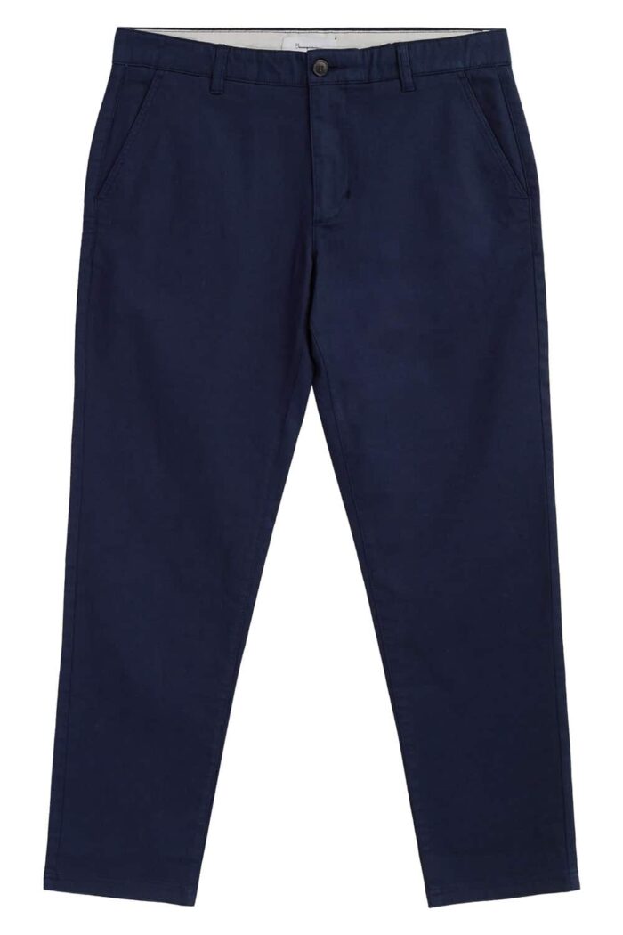 Donkerblauwe canvas broek