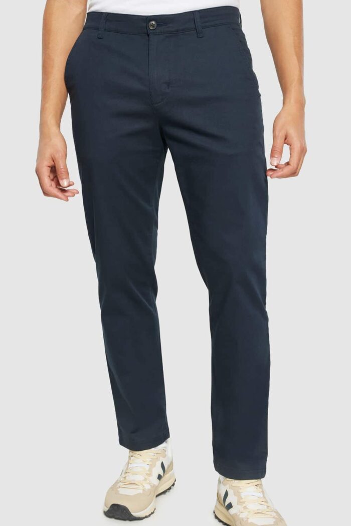 Donkerblauwe canvas broek - Afbeelding 2